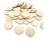Rodajas de madera natural, Paquete de rodajas madera 237 piezas varios tamaños for manualidades y decoración(20mm 50pcs)