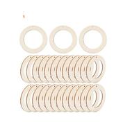 Rodajas de Madera Redondas Anillos de madera sin terminar de 4 a 15 cm, círculos planos, adorno circular de madera for manualidades y fabricación de joyas.(With hole,100pcs 40mm)