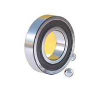 Rodamiento, 1 rodamiento de alta velocidad P4 6200/6201/6202/6203/6204/6205/6206/6207-2Z/2RS/rodamientos rígidos bolas abiertos(6205-2RS/P4)