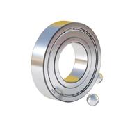 Rodamiento, 1 rodamiento de alta velocidad P4 6200/6201/6202/6203/6204/6205/6206/6207-2Z/2RS/rodamientos rígidos bolas abiertos(6205-2Z/P4)