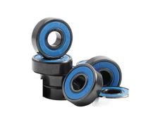 Rodamiento 608 ZZ 8x22x7mm 10 Uds. 608ZZ RS 2RS rodamientos de brida for motores industriales fuertes de alta velocidad(608rs Blue)