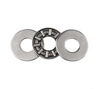 Rodamiento axial de rodillo de aguja AXK0819 con arandelas AS0819, 8 mm x 19 mm x 2 mm, acero endurecido para carga axial pesada, rigidez compacta para robótica