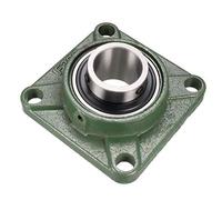 Rodamiento de bloque de almohada con brida cuadrada, diámetro del orificio de 50 mm, hierro fundido/acero cromado, bloqueo de tornillo de ajuste