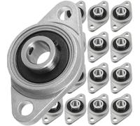 Rodamiento de bloque de almohada de aleación de Zinc, 20/1 unidad, KP08 KFL08, 8mm, eje de diámetro interior, soporte, rodamientos de bolas montados con autoalineación(KP08,1pc)