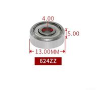 Rodamiento de bolas, 10 unids 4x13x5mm Metal Blindado para la Carga Radial Soporte de Acero Cromado AISI 52100 50000 RPM Uso de Maquinaria Industrial