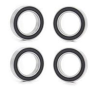 Rodamiento de bolas 24378-2RS, 24 x 37 x 8 mm, acero cromado, junta directa contra el polvo, MR2437 LLB, rodamientos de manivela para BB90 Treuse, (pick de 4 unidades)