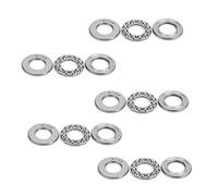 Rodamiento de Bolas Axial 51102, Rodamientos de Empuje 15x28x9 mm, 5 Unidades con Bloque de Almohada, Acero Plano para Maquinaria Industrial y Automoción