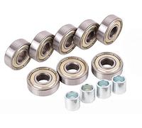Rodamiento de Bolas, Cojinetes, Cojinete para patines en línea monopatín ABEC9 Carbon 8 unidades. + enchufe 4 unidades. Nils
