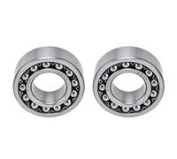Rodamiento de bolas de doble hilera Alta precisión Durable Alta velocidad Operación suave Efecto de silencio para cajas de cambios Motores Maquinaria industrial 2 piezas Acero al (2205)