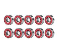 Rodamiento de bolas de ranura profunda 608RS, 8 x 22 x 7 mm, miniatura, de acero con alto contenido de carbono, doble blindaje, de una sola fila, ABEC-9, 10-100 unidades(30PCS,Blue)