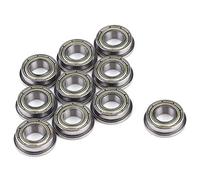 Rodamiento de bolas F688ZZ, Rodamiento de bridas, 10 piezas Rodamientos de bolas miniatura de doble blindaje de acero metálico para motor 8x16x5mm