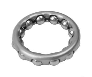 Rodamiento de bolas giratorio de acero inoxidable para bicicleta estática de eje central, 33,5 mm de diámetro interior x 45 mm de diámetro exterior x 8,9 mm de alto, color plateado