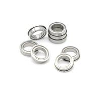 Rodamiento de brida ABEC-7 F6700ZZ de 10 x 15 x 4 mm (2 unidades) Rodamientos de bolas F6700 Z ZZ con brida de ranura profunda y doble blindaje.
