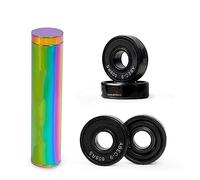 Rodamiento de cerámica negra 608RS, rodamiento de patinaje de velocidad de ABEC-9 for patines de ruedas, rodamientos de monopatín, nivel de competición Piezas de patines(7 balls colorful package)