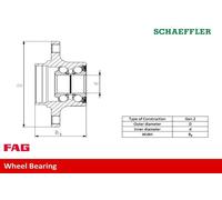 Rodamiento de la rueda 713 6178 90 FAG para HONDA CIVIC VIII Sedán CIVIC IX