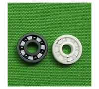 Rodamiento de patinaje de velocidad en línea 608 de cerámica, color blanco y negro, 7 cuentas 608rs for carreras profesionales en pista de velocidad interior Piezas de patines(16pcs Black Ceramic)