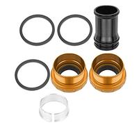 Rodamiento de pedalier integral de cerámica de aleación de aluminio para bicicleta de montaña para entusiastas del ciclismo (Oro)