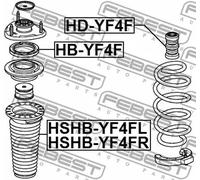 Rodamiento de rodillos del amortiguador Eje delantero HB-YF4F FEBEST para HONDA
