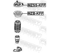 Rodamiento de rodillos del amortiguador Eje delantero MZB-KFF FEBEST para MAZDA
