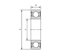 Rodamiento del cubo de la rueda 61906-2RS /SKF/ SKF