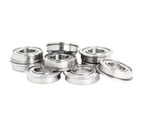 Rodamiento, F6202ZZ Rodamiento de brida 15x35x11 Mm ABEC-5 Doble blindaje Ranura profunda con bridas F6202 Rodamientos bolas F6202-2Z F6202Z 4 piezas