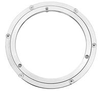 Rodamiento giratorio de aleación de aluminio Besimple, plato giratorio resistente Lazy Susan giratorio, mesa de comedor redonda, placa giratoria lisa plateada (350 mm - 14 pulgadas)
