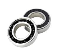 Rodamiento híbrido cerámico 6902 2RS (2/10 unidades, 15 x 28 x 7 mm, 6902RS DDU de alta velocidad for bicicleta, con diámetro interior de 15 mm, cromado)(10Pcs)