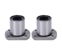 Rodamiento lineal de bolas LMH16UU 2PCS |Brida ovalada de 16 mm de diámetro interior |Acero para rodamientos para sistemas de movimiento CNC/impresoras/máquinas herramienta