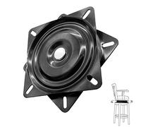 Rodamiento Placa Giratoria, Placa Giratoria Cuadrada, Placa Giratoria Cuadrada de Metal, Universal Placa Giratoria Cojinete, para Taburetes, Mesas, Estanterías (Negro)