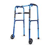 Rodamiento plegable con 2 ruedas, marco de ayuda para movilidad para caminar, ligero y ajustable en altura, apoyabrazos de muleta para decoración bariátrica para adultos mayores Safehappy