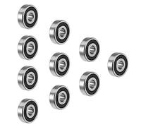 Rodamiento rígido de bolas 6200-2RS,Rodamiento Sellado Doble,Mini Rodamiento de Bolas de Acero para Mecánica/Equipo/Instrumentos Eléctricos/Juguetes, 10 * 30 * 9 mm (10 Piezas)