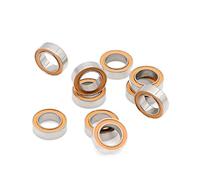 Rodamiento rígido de bolas en miniatura de una hilera, 10 piezas SMR85-2RS CB 5x8x2,5 mm, rodamiento de bolas de cerámica híbrido de acero inoxidable sin grasa, rápido