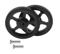 Rodamiento sellado Easy Wheel 60mm Aleación de aluminio | Aluminio de alta calidad, 60 mm de diámetro, diseño fuerte pero ligero, se adapta a eje de 6 mm, ideal para empujar (negro)