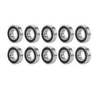 Rodamientos, 10pcs 6003-2RS Rodamientos rígidos de bolas de acero inoxidable Rodamientos sellados con caucho Acero Sencilla Row17mm * 35mm * 10mm