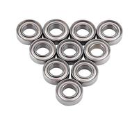 Rodamientos 10pcs, Rodamientos de bolas en miniatura 688ZZ Rodamiento de doble blindaje de metal 8x16x5 mm, Rodamiento de acero