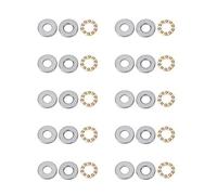 Rodamientos axiales de bolas miniatura alta precisi¨®n 10 piezas, rodamientos de empuje plano F10-18M 10¡Á18¡Á5,5 mm, para maquinaria industrial, fabricaci¨®n, instalaci¨®n y mantenimiento de equipos