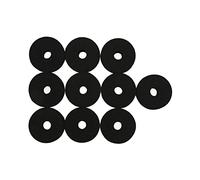 Rodamientos de arandelas de fieltro de platos duraderos, superficie lisa y delicada, 20 piezas de repuesto del soporte no deslizante para accesorio conjunto de tambores (BLACK)