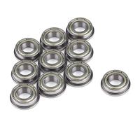 Rodamientos de Bola 10pcs de Acero con Brida F688ZZ, 8x16x5mm, Doble Protección - Bajo Ruido, Larga Vida Útil, Ideal para Equipos Mecánicos