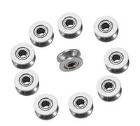 Rodamientos de Bola V624ZZ de Ranura Profunda en V de Doble Blindaje de Acero en Miniatura, 10 Unids 4x13x6mm para Sistemas de Movimiento Lineal