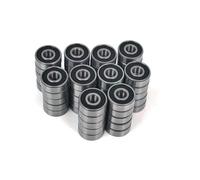 Rodamientos de bolas, 10 unidades de rodamientos de bolas 608ZZ y 608RS, 8x22x7 mm, blindados metálicamente, de ranura profunda for monopatines(8x22x7mm 608RS)