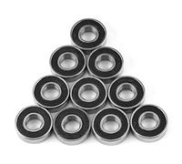 Rodamientos de bolas 10PCS, rodamientos rígidos de bolas de acero 6001-2RS de 12x28x8 mm Durables sellados de caucho de usos múltiples