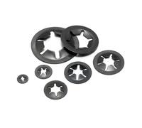 Rodamientos de Bolas, 20-50 unids/lote M2 .5 M3 M4 M5 M6 M8 M10 M12 Anillos de retención rodamientos Clip arandela flor (65 acero al manganeso, 50 piezas .5x8 mm)(65 Manganese Steel,50Pcs M8x18mm)