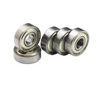Rodamientos de bolas 608Z 608ZZ ABEC-7 de ranura profunda de 8 x 22 x 7 mm, de acero al carbono, for patinetas y scooters, en miniatura, for impresora 3D.(2 pieces)