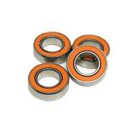 Rodamientos de bolas de acero inoxidable 1 rodamiento cerámico híbrido ABEC7 SMR689C RS 2OS de 9 x 17 x 5 mm con bola negra(S684C-2OS 4x9x4mm)