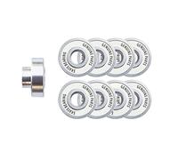 Rodamientos de bolas de cerámica inoxidable for tablas de surf Longboard Skateboard Bearings Rodamiento integral Piezas de patines(Integral Bearing thickened 8pcs)