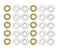 Rodamientos de Bolas de Empuje 10 Unidades F3-8M 3x8x3.5mm, Rodamiento Acero Inoxidable Alta Precisión y Alta Velocidad para Uso Industrial