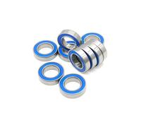 Rodamientos de bolas de pared delgada, tipo 6801-2RS, 10 unidades, 12 x 21 x 5 mm, sellados de goma azul, rodamientos de precisión ABEC 7 (5 x 11 x 4 mm (MR115RS))
