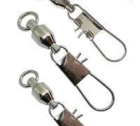 Rodamientos de bolas de pesca giratorios de alta resistencia con anillo sólido de alta resistencia, clips de seguridad, aparejos de pesca de agua salada, agua dulce, señuelo, señuelo, conector de
