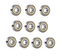 Rodamientos de bolas, Rodamiento rígido de bolas 10 piezas ABEC-5 608ZZ Rodamiento rígido de bolas 608 Rodamiento de bolas 608 2Z Metal sellado 608 608Z 608ZZ 8 * 22 * 7(ABEC 1)