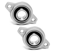 Rodamientos de Cojinetes 10 mm, 2 Piezas Cojinete de Brida Primera Calidad Rómbico Base de Cojinete de Zinc Durable para Maquinaria de Transporte